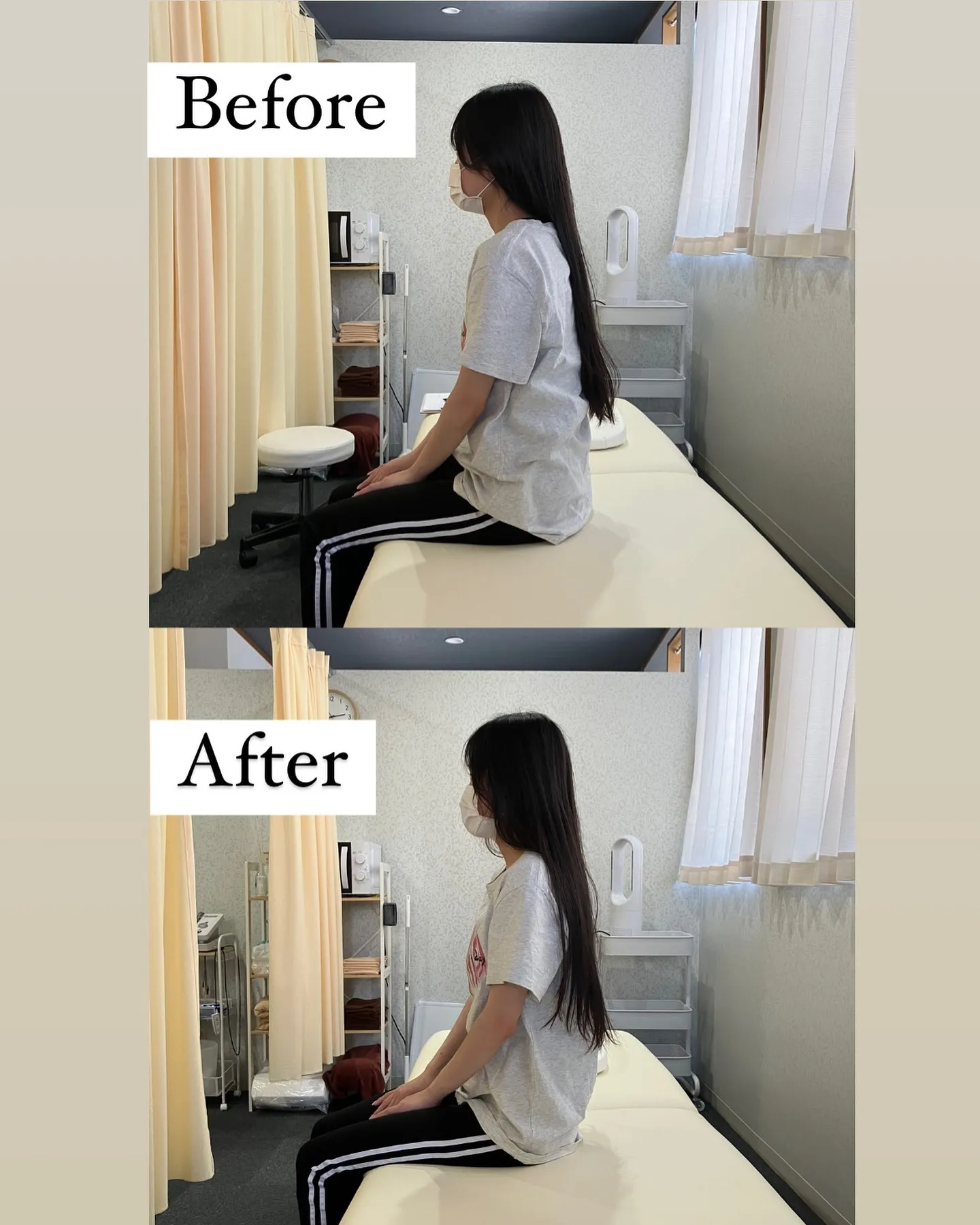 女子高校生の姿勢Before⇨After❗️